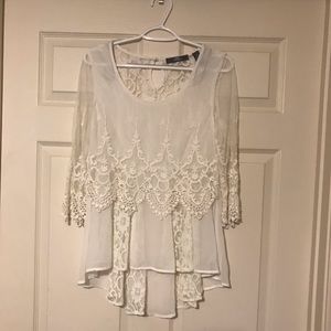 White lacy blouse
